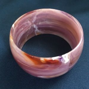Super lightweight mauve with brown bangle bracelet